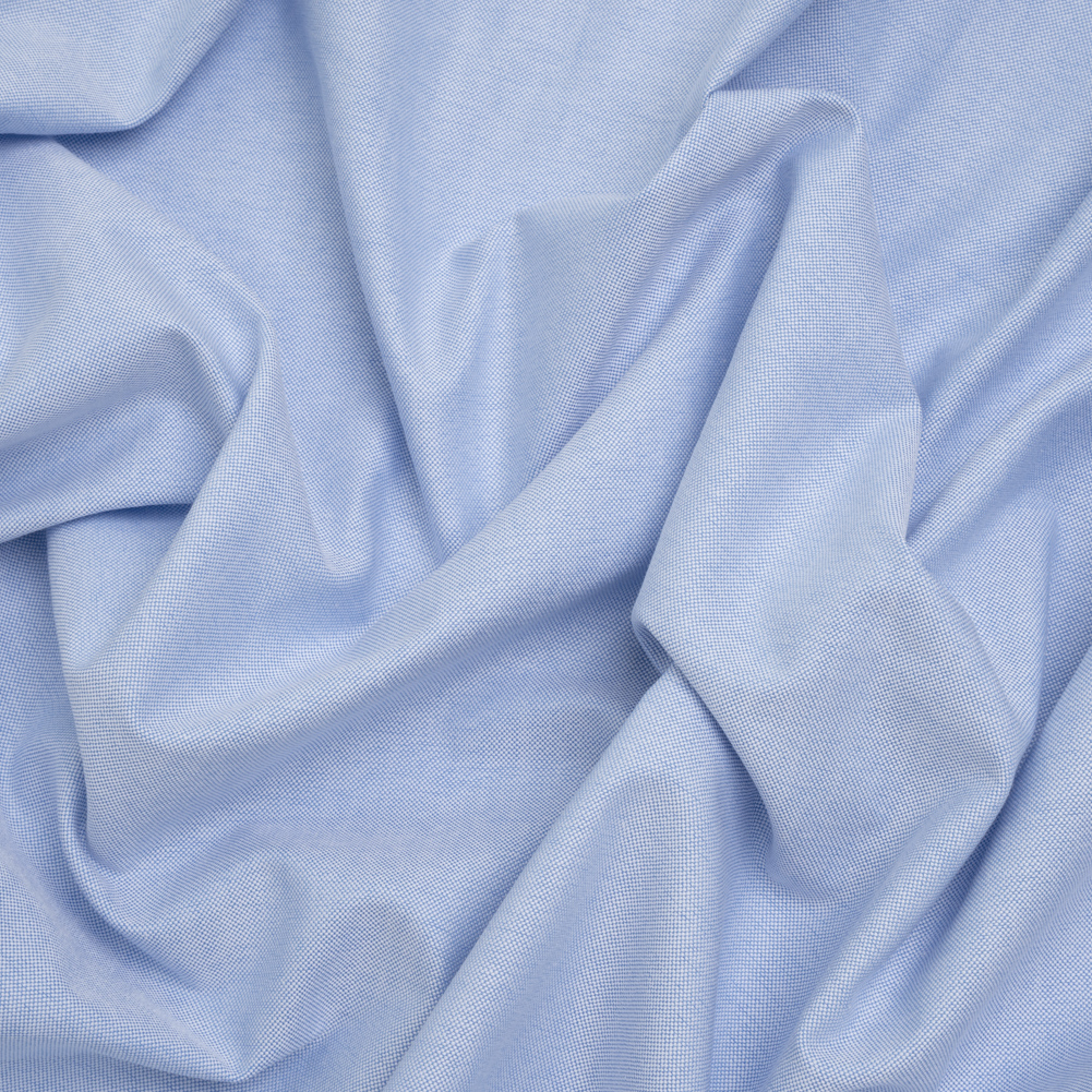 Cotton Oxford Shirting – Light Blue and White – Deadstock Cotton Oxford Shirting – Light Blue and White – Deadstock