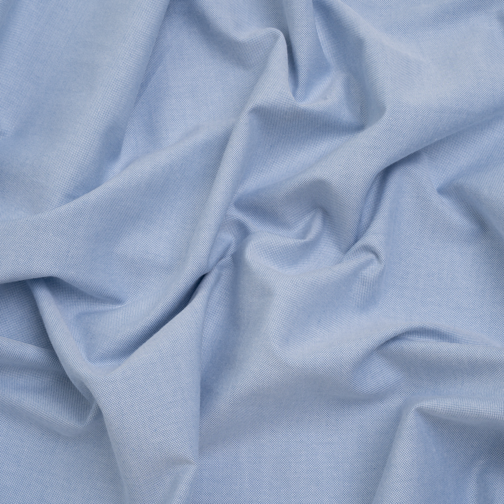 Cotton Oxford Shirting – Sky Blue and White – Deadstock Cotton Oxford Shirting – Sky Blue and White – Deadstock