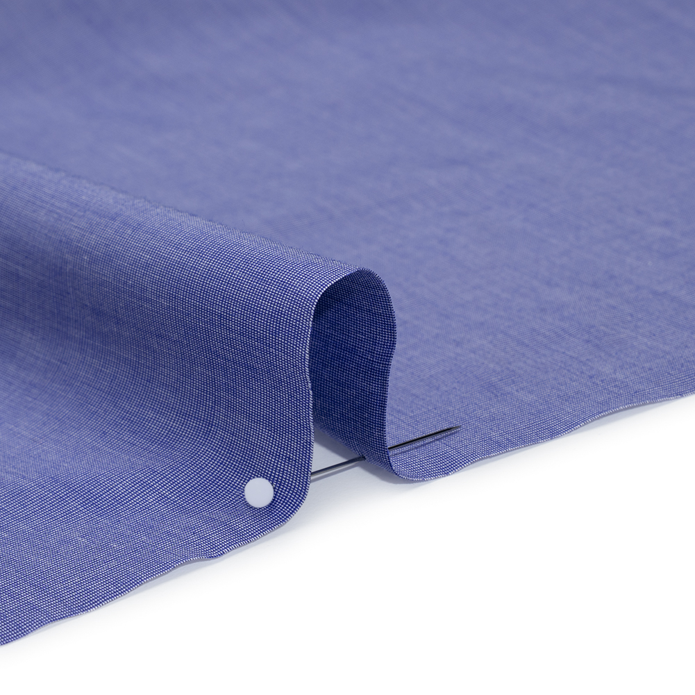 Cotton Shirting - Bright Blue and White - Deadstock