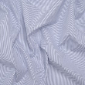 Cotton Shirting – Blue and White Pinstripes – Designer Deadstock Cotton Shirting – Blue and White Pinstripes – Designer Deadstock