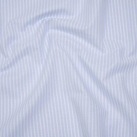 Cotton Oxford Shirting – Baby Blue and White Stripes – Deadstock Cotton Oxford Shirting – Baby Blue and White Stripes – Deadstock