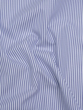 Cotton Poplin Shirting – Blue and White Candy Stripes – Designer Deadstock Cotton Poplin Shirting – Blue and White Candy Stripes – Designer Deadstock