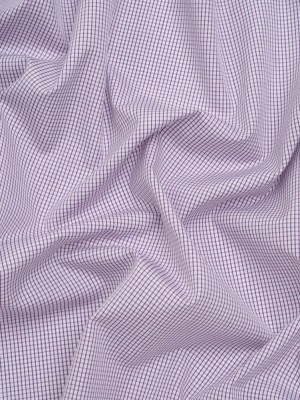 Cotton Shirting – Fuchsia Purple and White Checks – Deadstock Cotton Shirting – Fuchsia Purple and White Checks – Deadstock