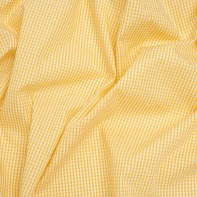 Cotton Gingham Shirting – Yellow and White Little Checks – Deadstock Cotton Gingham Shirting – Yellow and White Little Checks – Deadstock