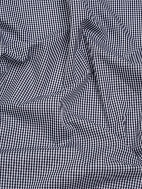 Cotton Gingham Shirting – Navy and White Tiny Checks – Deadstock Cotton Gingham Shirting – Navy and White Tiny Checks – Deadstock