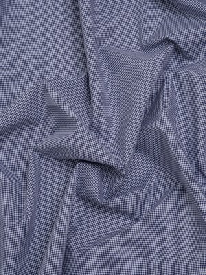 Cotton Gingham Shirting – Navy and White Tiny Checks – Designer Deadstock Cotton Gingham Shirting – Navy and White Tiny Checks – Designer Deadstock
