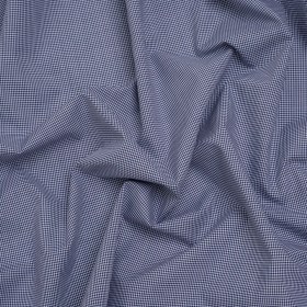 Cotton Gingham Shirting – Navy and White Tiny Checks – Designer Deadstock Cotton Gingham Shirting – Navy and White Tiny Checks – Designer Deadstock