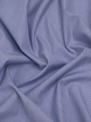 Cotton Shirting – Blue and White Narrow Stripes – Deadstock Cotton Shirting – Blue and White Narrow Stripes – Deadstock