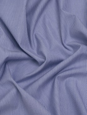 Cotton Shirting – Blue and White Narrow Stripes – Deadstock Cotton Shirting – Blue and White Narrow Stripes – Deadstock