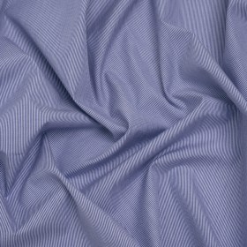 Cotton Shirting – Blue and White Narrow Stripes – Deadstock Cotton Shirting – Blue and White Narrow Stripes – Deadstock