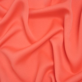 Satin Faced Polyester Crepe by Trina Turk – Coral Lily – Designer Deadstock Satin Faced Polyester Crepe by Trina Turk – Coral Lily – Designer Deadstock