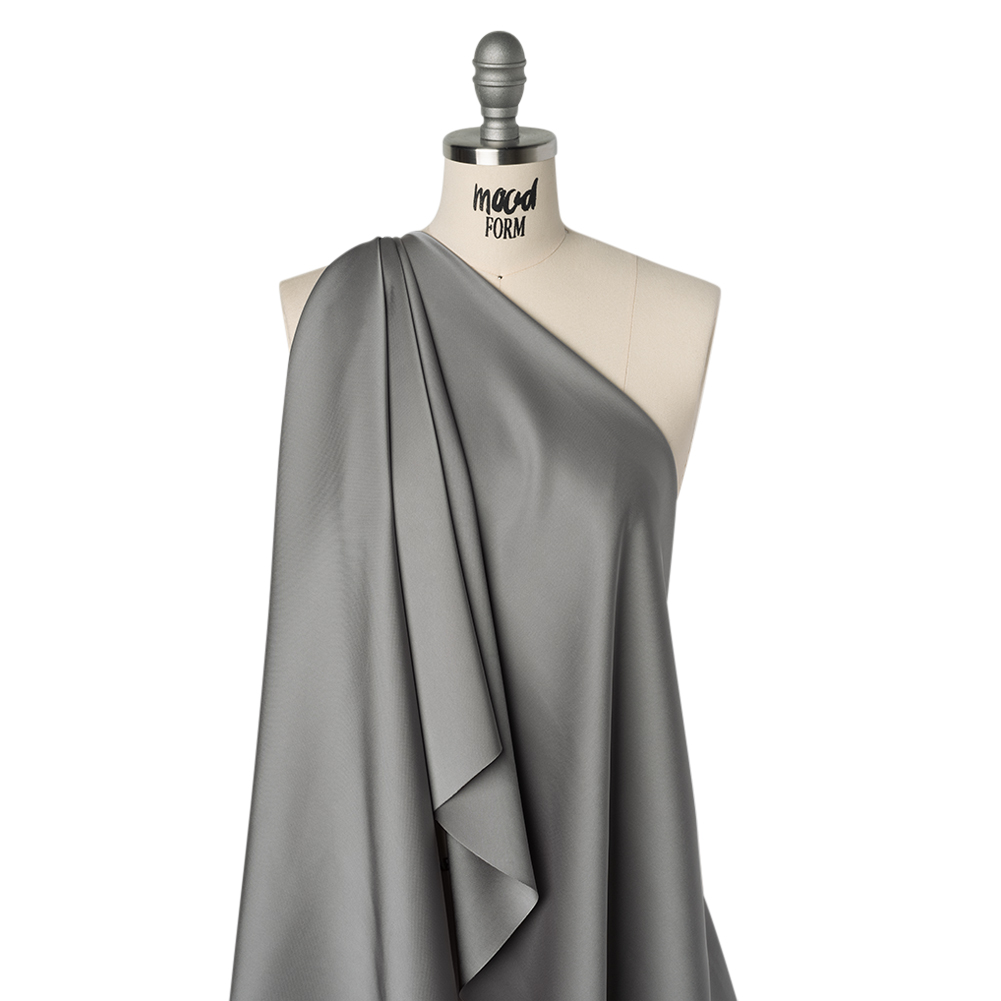 Soft Double Face Polyester Twill – Gray – Viola Collection Soft Double Face Polyester Twill – Gray – Viola Collection