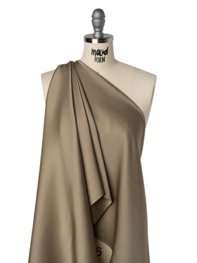 Soft Double Face Polyester Twill – Gray Brown – Viola Collection Soft Double Face Polyester Twill – Gray Brown – Viola Collection