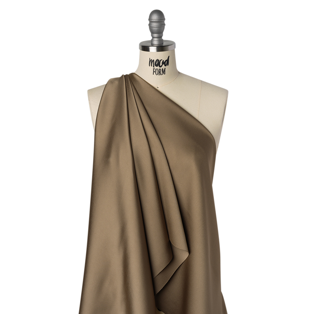 Soft Double Face Polyester Twill – Taupe – Viola Collection Soft Double Face Polyester Twill – Taupe – Viola Collection