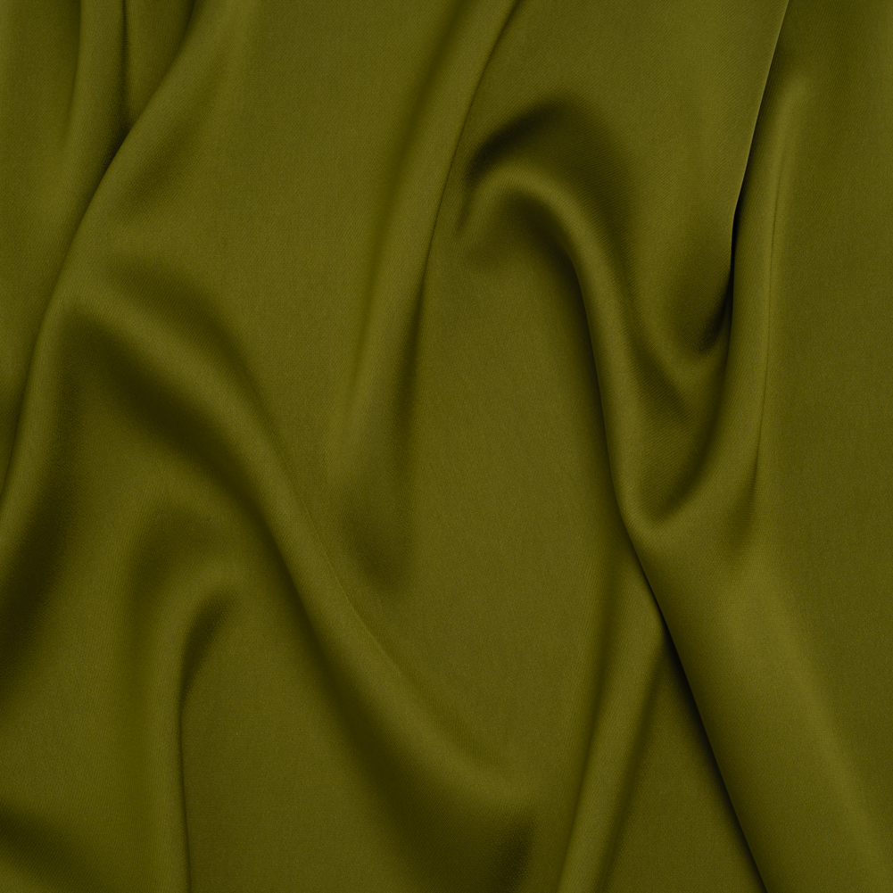 Soft Double Face Polyester Twill – Pesto Green – Viola Collection Soft Double Face Polyester Twill – Pesto Green – Viola Collection
