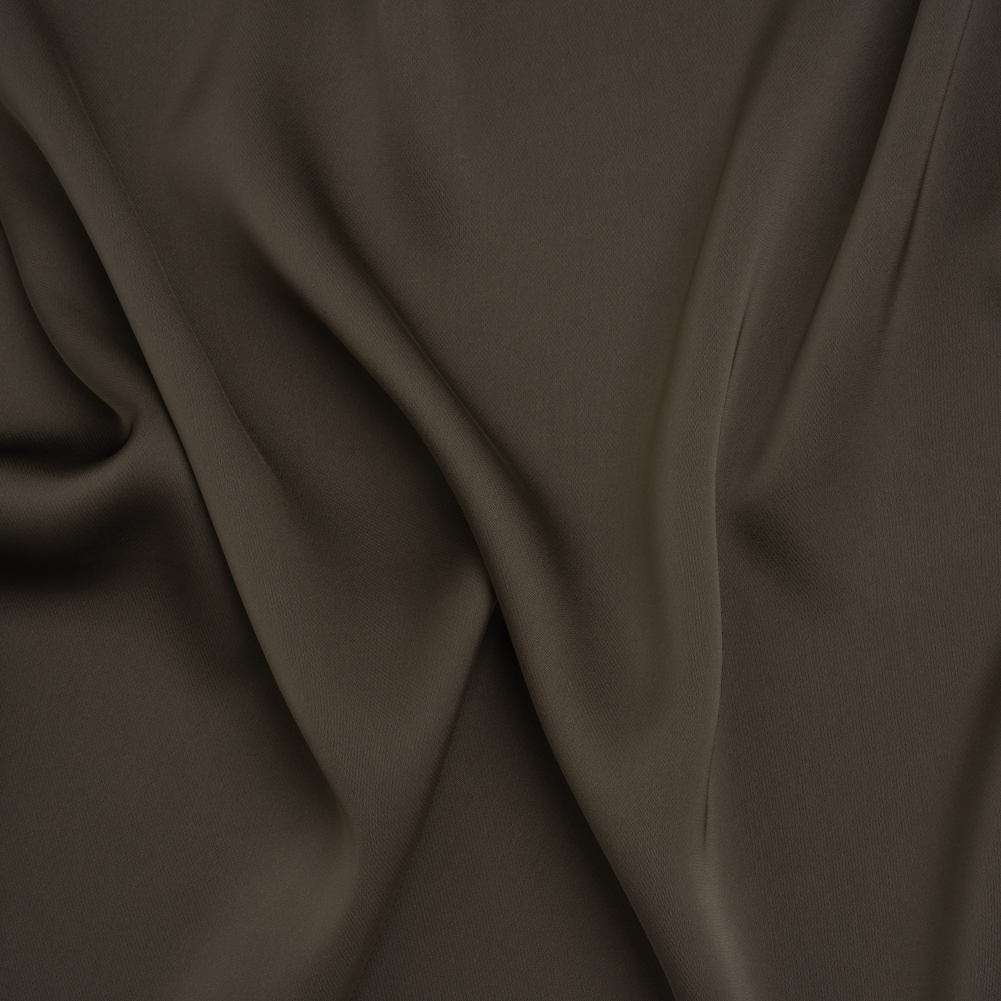 Soft Double Face Polyester Twill – Dark Brown – Viola Collection Soft Double Face Polyester Twill – Dark Brown – Viola Collection