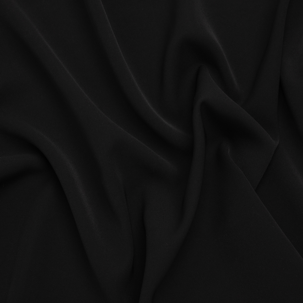 Soft Lightweight Polyester Gabardine – Black – Stefanie Collection Soft Lightweight Polyester Gabardine – Black – Stefanie Collection
