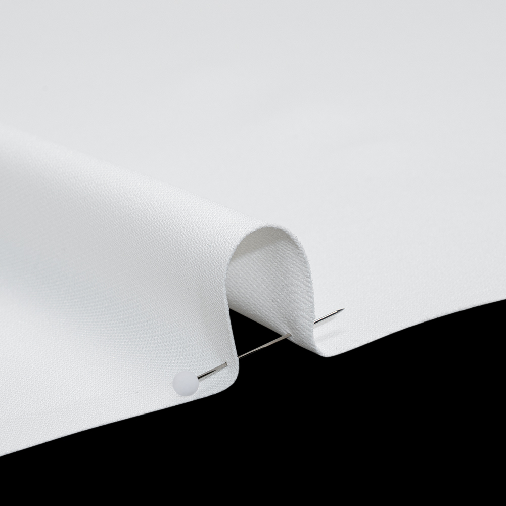 Soft Lightweight Polyester Gabardine - White - Stefanie Collection