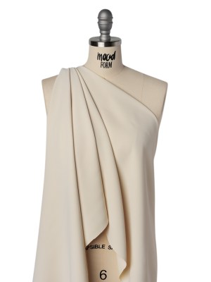 Soft Lightweight Polyester Gabardine – Ivory – Stefanie Collection Soft Lightweight Polyester Gabardine – Ivory – Stefanie Collection