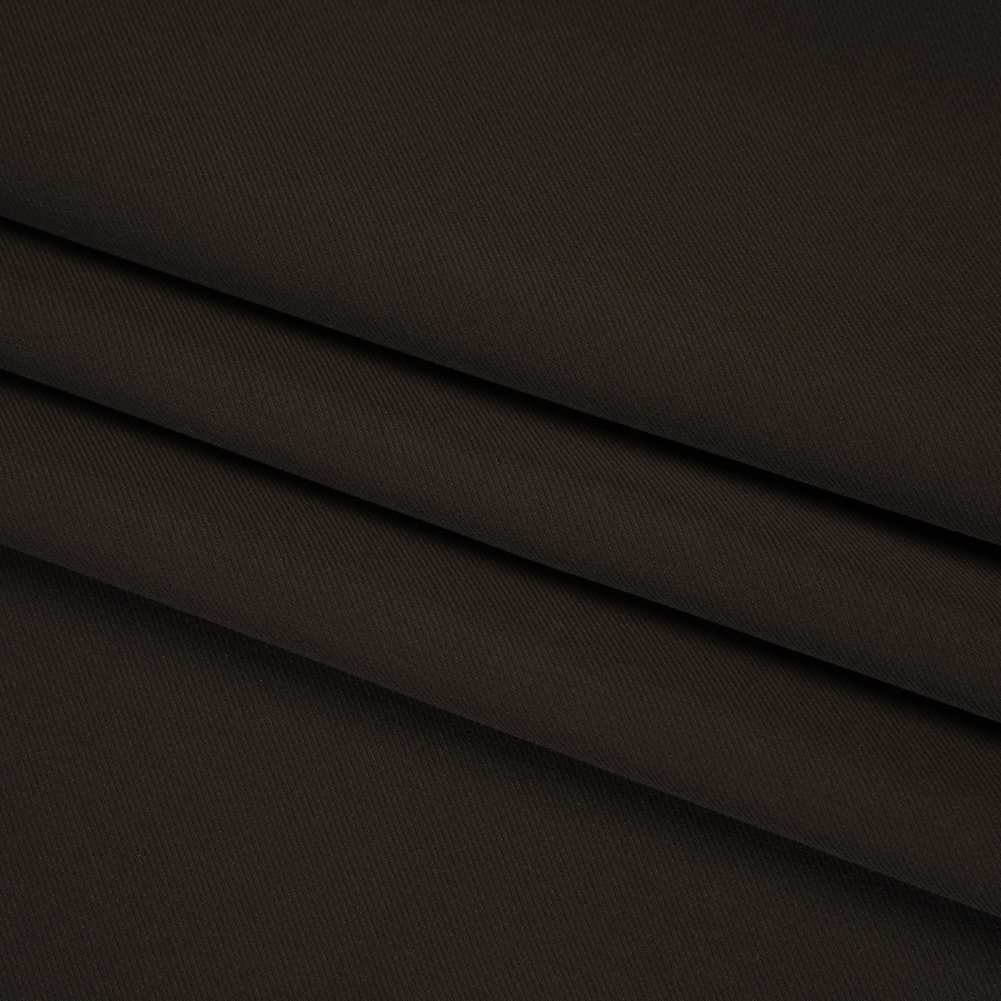 Soft Lightweight Polyester Gabardine - Dark Brown - Stefanie Collection