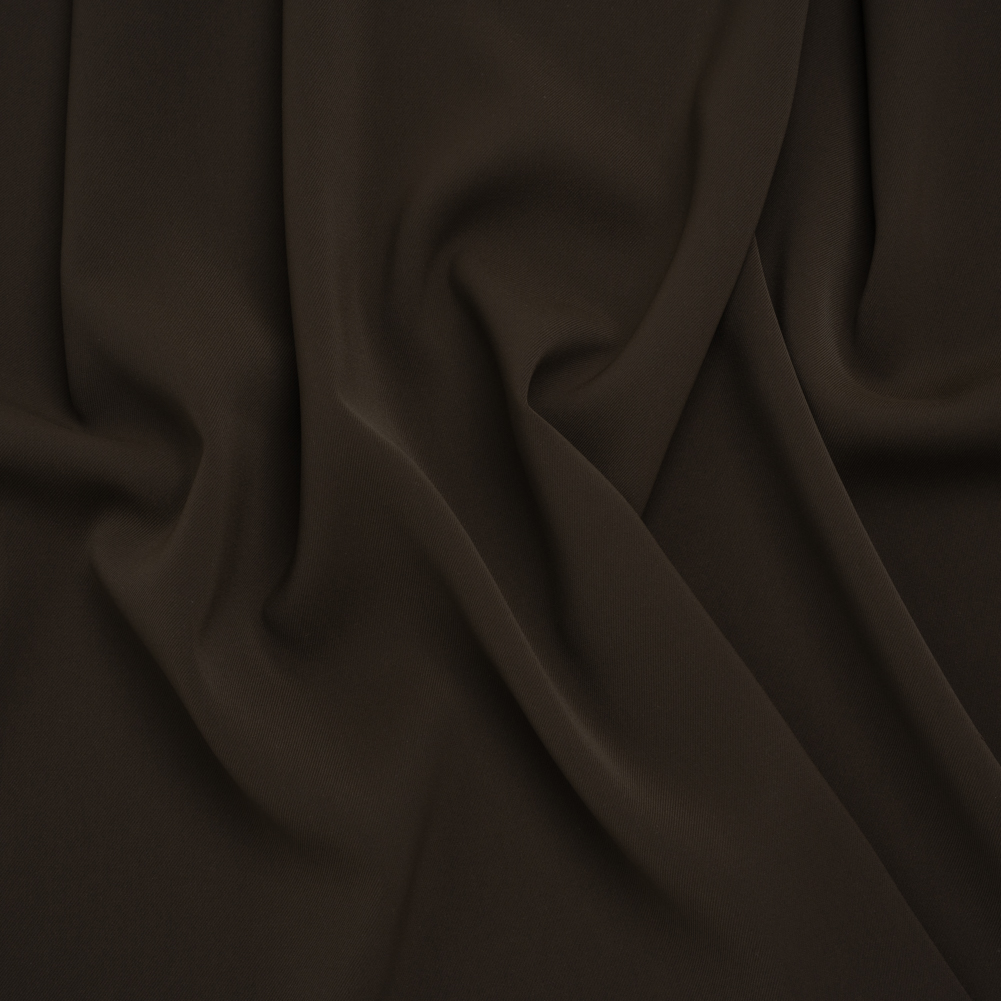 Soft Lightweight Polyester Gabardine – Dark Brown – Stefanie Collection Soft Lightweight Polyester Gabardine – Dark Brown – Stefanie Collection