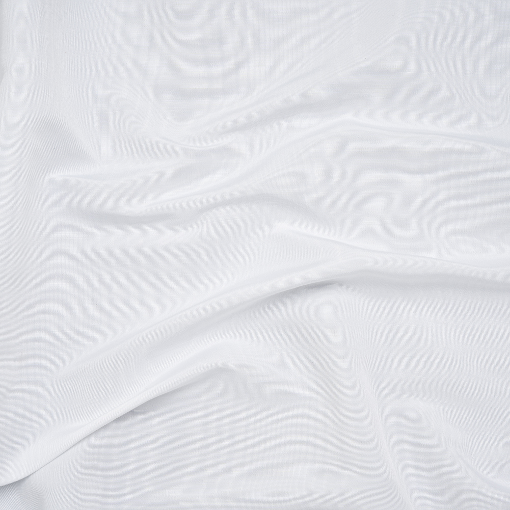 Lightweight Polyester Bengaline Moire – White – Louisa Collection Lightweight Polyester Bengaline Moire – White – Louisa Collection