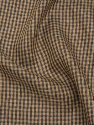 Linen Twill – Taupe and Beige Checks Linen Twill – Taupe and Beige Checks