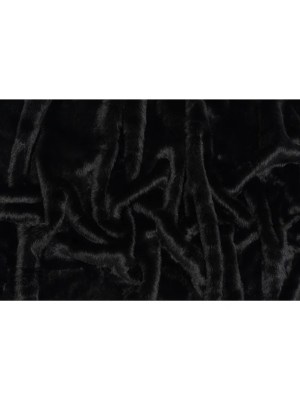 Medium Pile Recycled Polyester Faux Fur – Black Medium Pile Recycled Polyester Faux Fur – Black