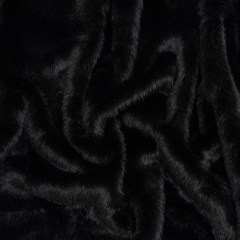 Medium Pile Recycled Polyester Faux Fur – Black Medium Pile Recycled Polyester Faux Fur – Black