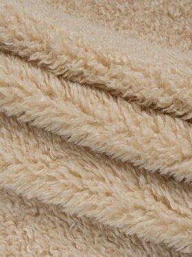 Recycled Polyester Shaggy Poodle Faux Fur – Ecru Recycled Polyester Shaggy Poodle Faux Fur – Ecru