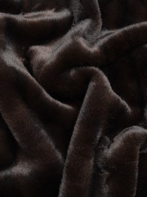 Plush Short Pile Recycled Polyester Faux Fur – Dark Chocolate Brown Plush Short Pile Recycled Polyester Faux Fur – Dark Chocolate Brown
