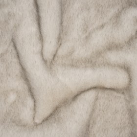 Plush Two-Tone Short Pile Recycled Polyester Faux Fur – Ivory with Black Tips Plush Two-Tone Short Pile Recycled Polyester Faux Fur – Ivory with Black Tips
