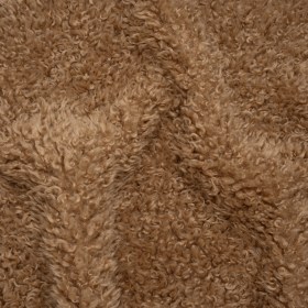Curly Poodle Recycled Polyester Faux Fur – Warm Beige Curly Poodle Recycled Polyester Faux Fur – Warm Beige
