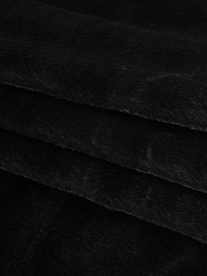 Plush Short Pile Recycled Polyester Faux Fur – Black Plush Short Pile Recycled Polyester Faux Fur – Black