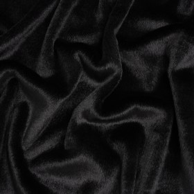 Plush Short Pile Recycled Polyester Faux Fur – Black Plush Short Pile Recycled Polyester Faux Fur – Black