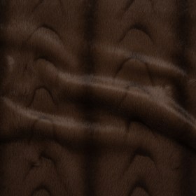 Plush Short Pile Recycled Polyester Faux Fur – Brown and Black Woodgrain Print Plush Short Pile Recycled Polyester Faux Fur – Brown and Black Woodgrain Print