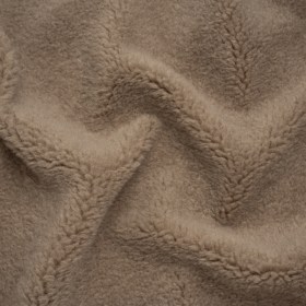 Recycled Polyester Faux Sherling Fur – Warm Gray Recycled Polyester Faux Sherling Fur – Warm Gray