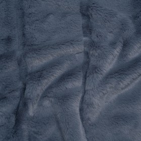 Short Pile Recycled Polyester Faux Fur – Slate Blue Cut Stripes Short Pile Recycled Polyester Faux Fur – Slate Blue Cut Stripes