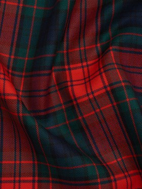 Virgin Wool Twill Made in Italy – Red, Green and Blue Plaid Virgin Wool Twill Made in Italy – Red, Green and Blue Plaid