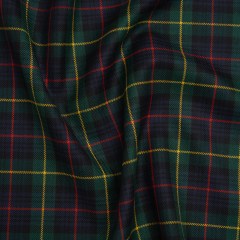 Virgin Wool Twill Made in Italy – Blue, Green, Red and Yellow Plaid Virgin Wool Twill Made in Italy – Blue, Green, Red and Yellow Plaid