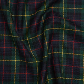 Virgin Wool Twill Made in Italy – Blue, Green, Red and Yellow Plaid Virgin Wool Twill Made in Italy – Blue, Green, Red and Yellow Plaid