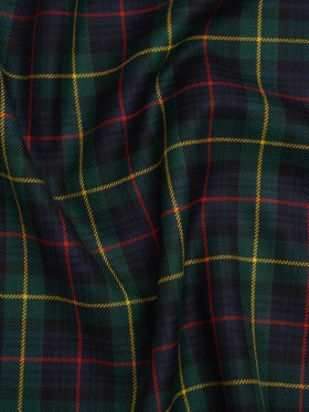 Virgin Wool Twill Made in Italy – Blue, Green, Red and Yellow Plaid Virgin Wool Twill Made in Italy – Blue, Green, Red and Yellow Plaid