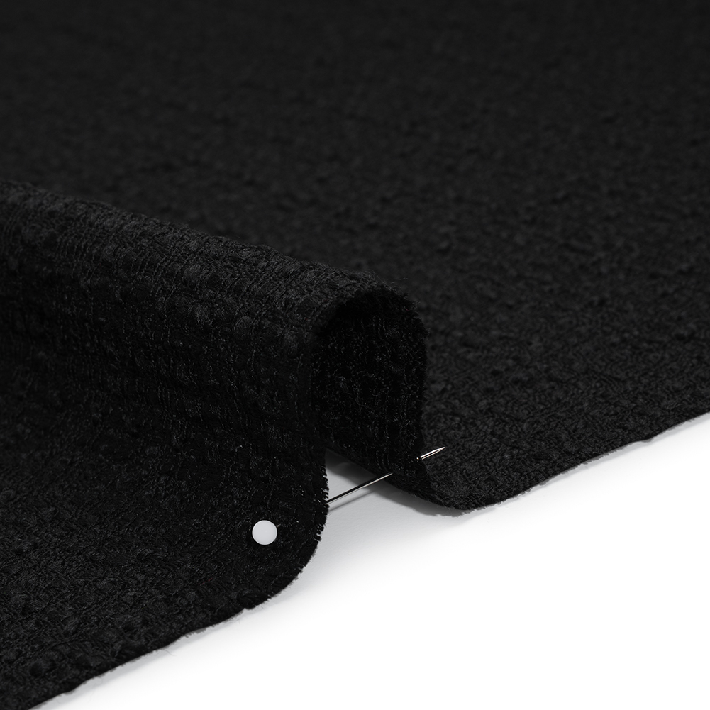 Wool Blend Boucle Made in Italy - Black