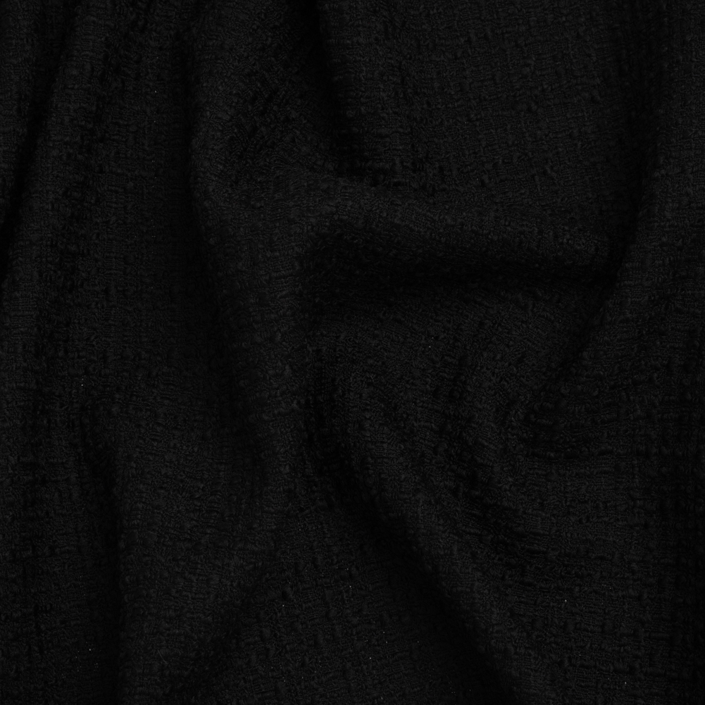 Wool Blend Boucle Made in Italy – Black Wool Blend Boucle Made in Italy – Black
