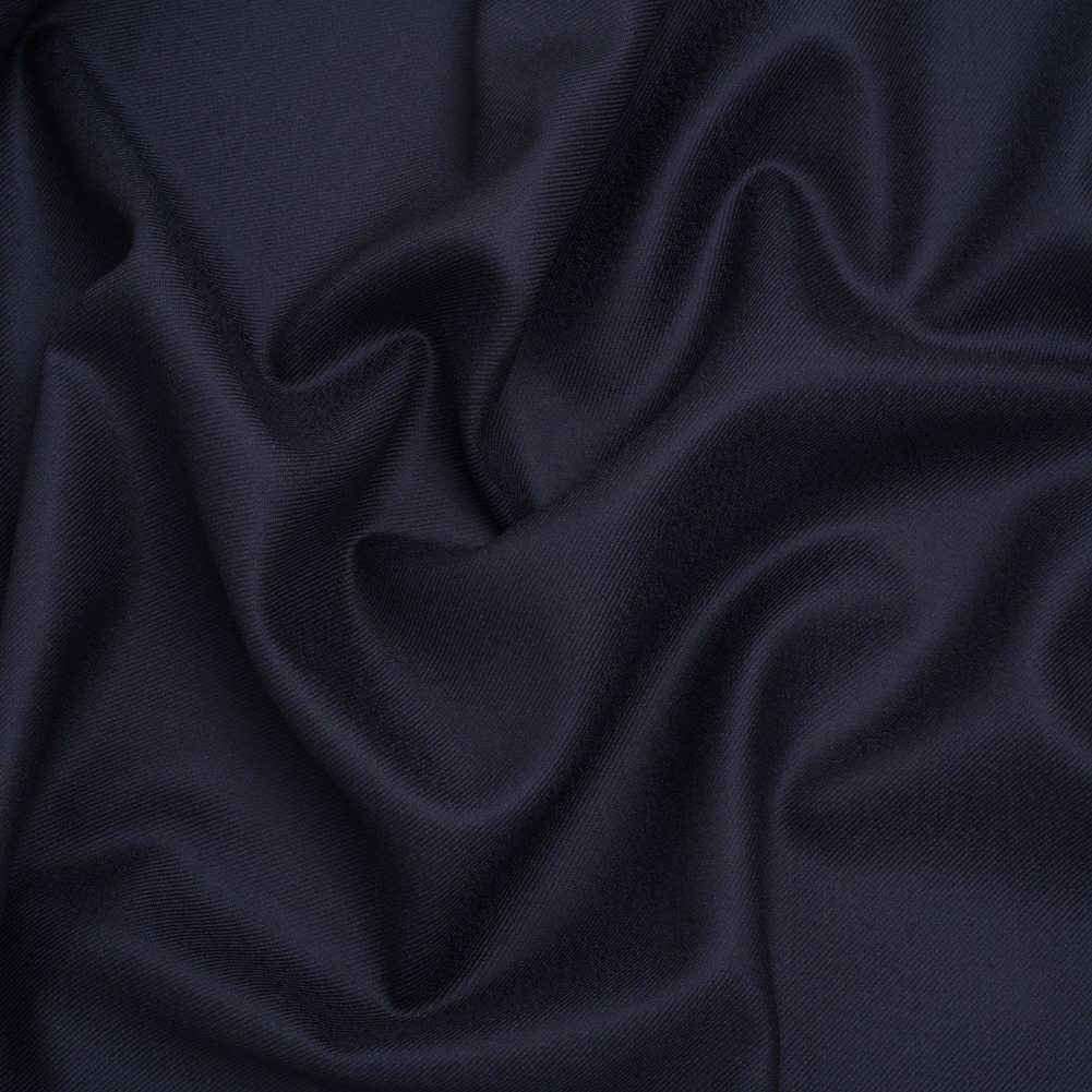 Virgin Merino Wool Twill Suiting Made in Italy – Navy Virgin Merino Wool Twill Suiting Made in Italy – Navy