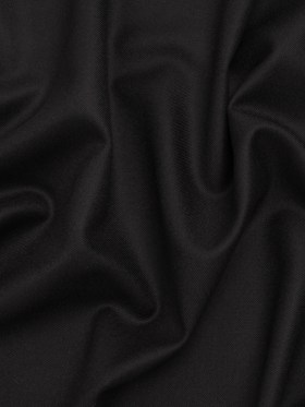 Brushed Virgin Wool Twill Made in Italy – Black Brushed Virgin Wool Twill Made in Italy – Black