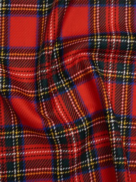 Heavy Virgin Wool Twill Made in Italy – Red, Blue and Green Plaid Heavy Virgin Wool Twill Made in Italy – Red, Blue and Green Plaid