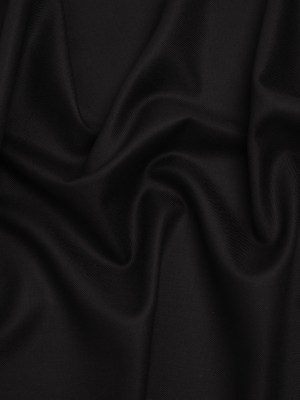 Virgin Merino Wool Twill Suiting Made in Italy – Black Virgin Merino Wool Twill Suiting Made in Italy – Black