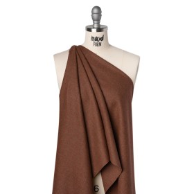 Brushed Virgin Wool Twill Made in Italy – Heathered Brick Red Brown Brushed Virgin Wool Twill Made in Italy – Heathered Brick Red Brown
