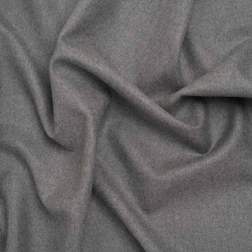Brushed Virgin Wool Twill Made in Italy – Heathered Light Gray Brushed Virgin Wool Twill Made in Italy – Heathered Light Gray